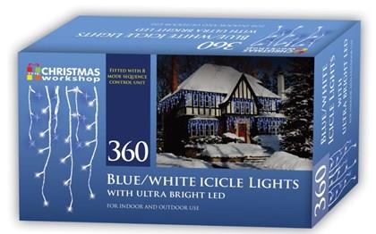 Christmas Workshop 360 LED Icicle Chaser Blue/White