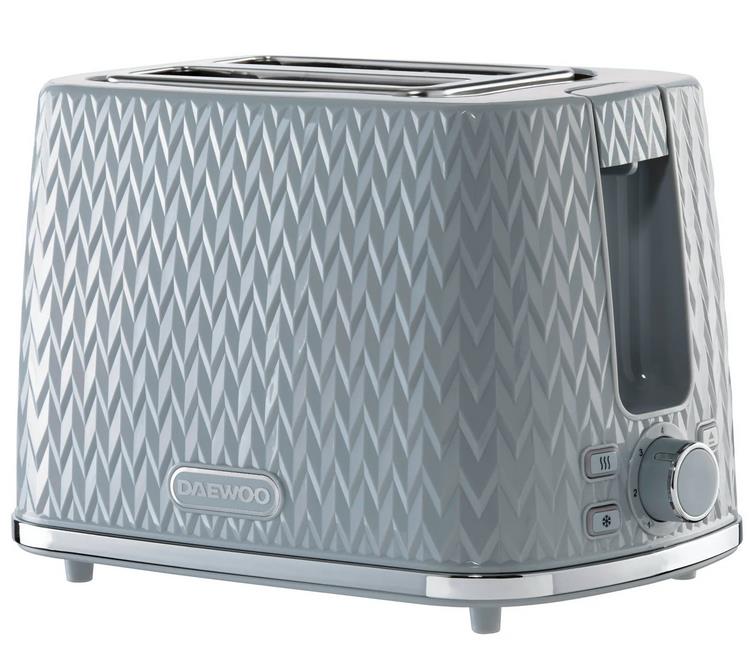 Daewoo Argyle Grey Kettle And Toaster Combo