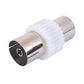 Electrovision White Coaxial Female Socket to socket Coupler F350AB