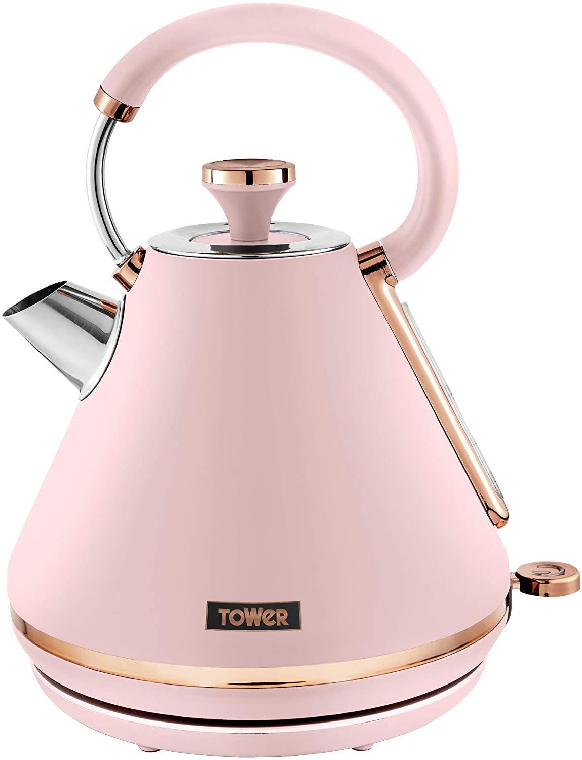 Tower Cavaletto Pink/Rose Gold Kettle & 4 Slice Toaster Combo