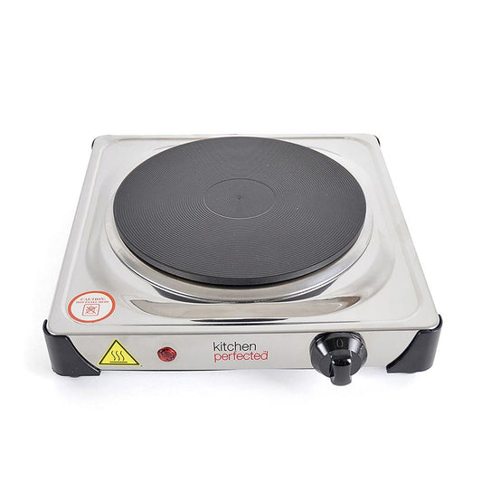 KitchenPerfected 1500w Single Hotplate - Stainless Steel (Carton of 10)