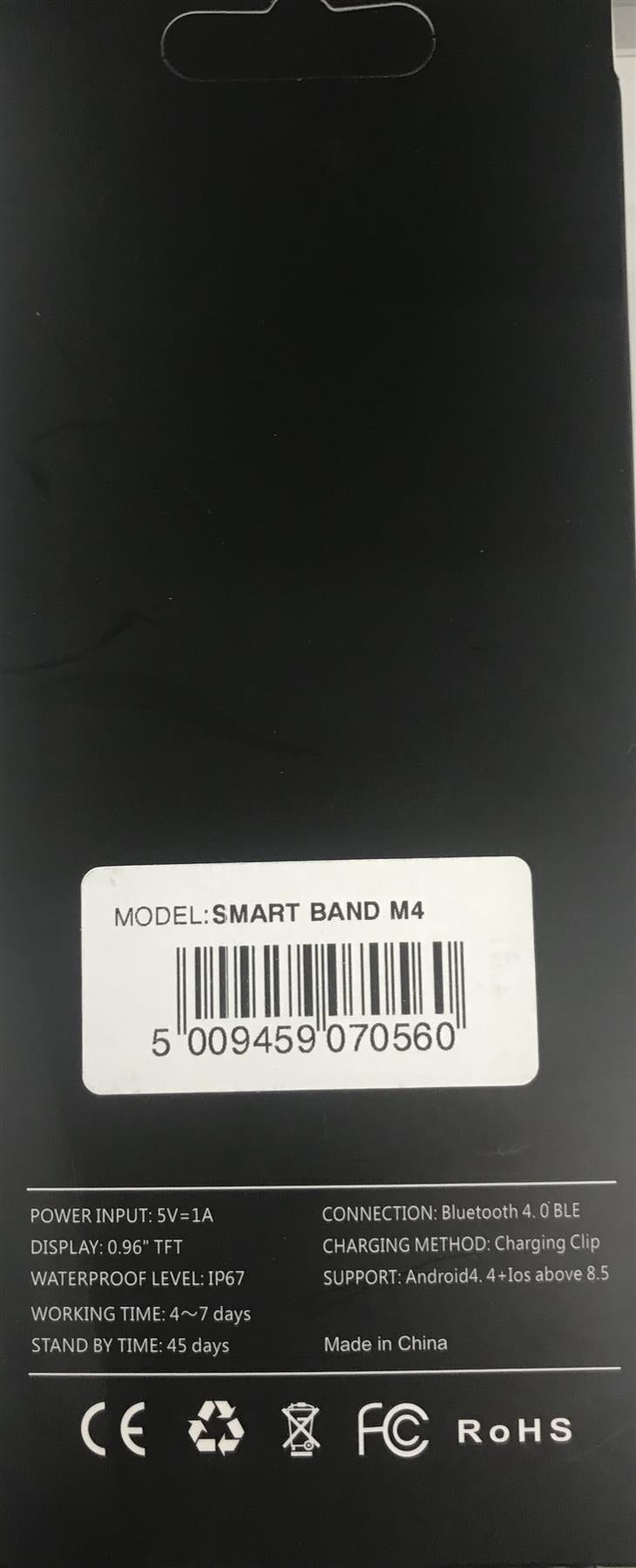 M4 SMART WATCH Black