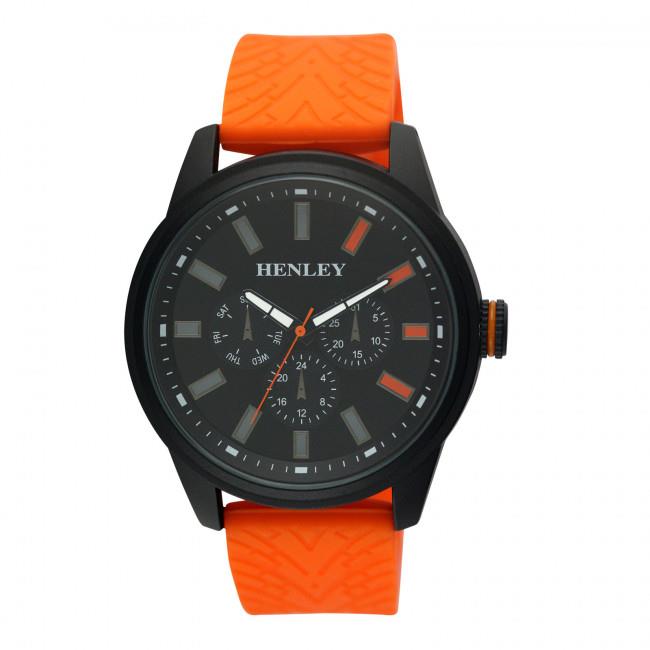 Henley Mens Sports Black Dial Sports Rubber Strap Watch H02203 Available Multiple Colour