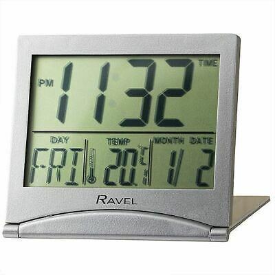 RAVEL DIGITAL TRAVEL FLIP DIGITAL LED ALARM CLOCK WHITE RCD004.4