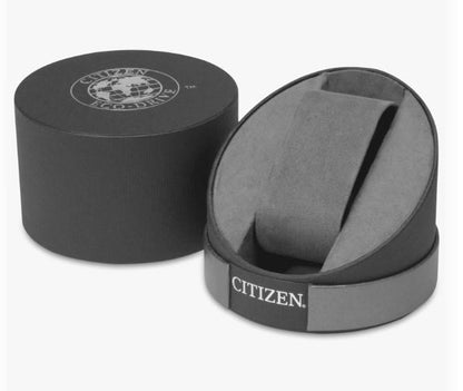 Citizen Mens Eco-drive Blue Dial Chronograph Black Leather Watch Bl5421-10l