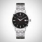 Bulova 96b244 Mens Classic Black Dial Stainless Steel Quartz Watch