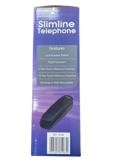 Powerplus Slimline Telephone- Black