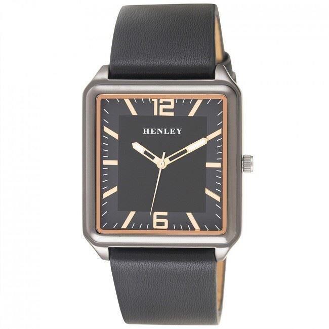 Henley Men's Minimal Rectangular Fashion Watch H02175