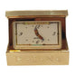Miniature Clock Gold Plated Habana Cigar Solid Brass IMP72 - CLEARANCE NEEDS RE-BATTERY
