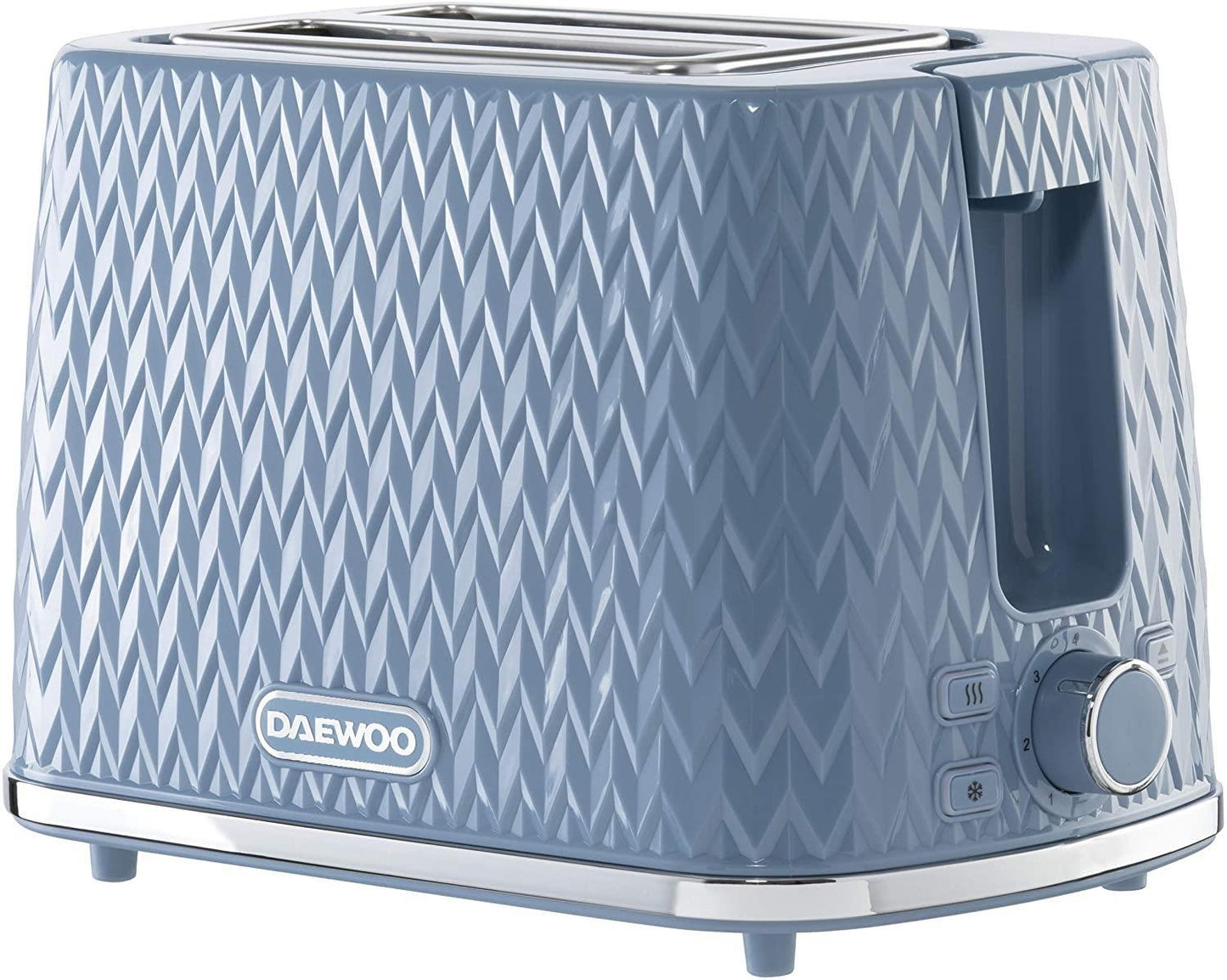 Daewoo Argyle Light Blue Kettle And Toaster Combo