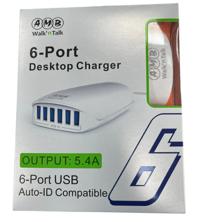 AMB Walk'n Talk 6-Ports USB Desktop Charger 5.4Amp