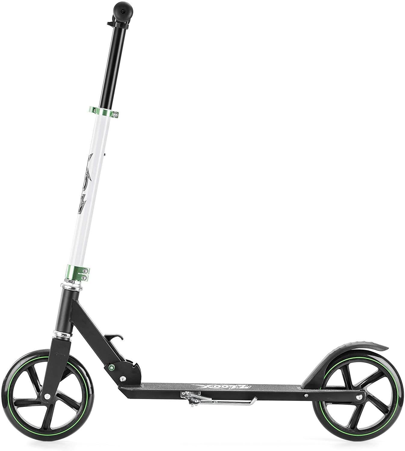 Xootz Big Wheel Scooter for Kids, Foldable with Adjustable Handlebars TY5888 Black and White