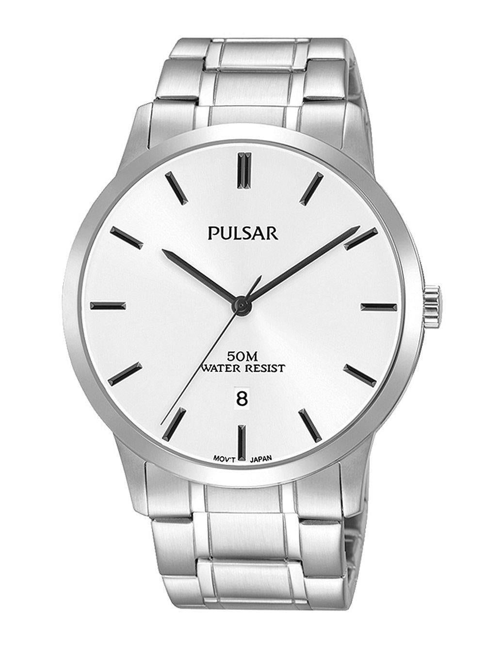 Pulsar Men's Analogue Silver Stainless Steel Bracelet Watch PS9525X1