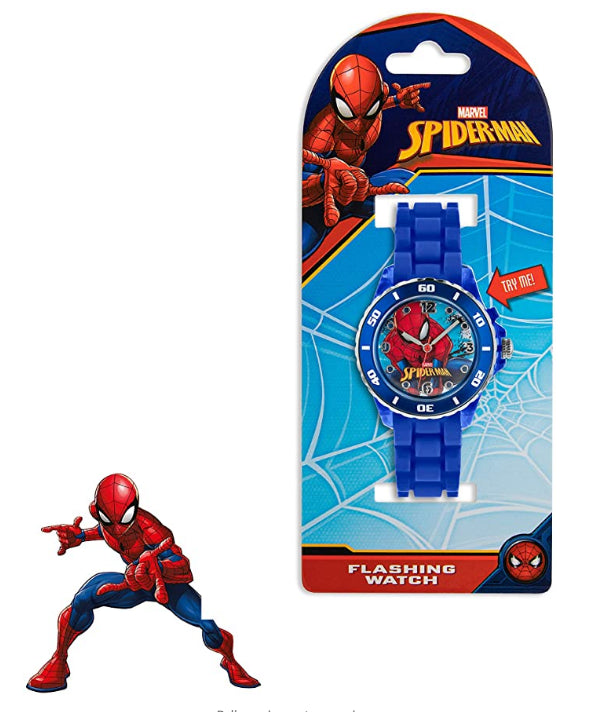 Marvel Spiderman Children's Multicolour Dial Blue Rubber Strap Watch SPD3415