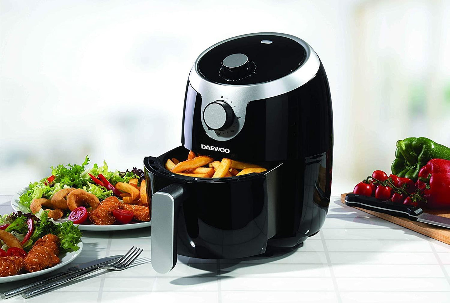 Daewoo 2L Single Pot Air Fryer with Rapid Air Circulation and 0-30 Minute Timer