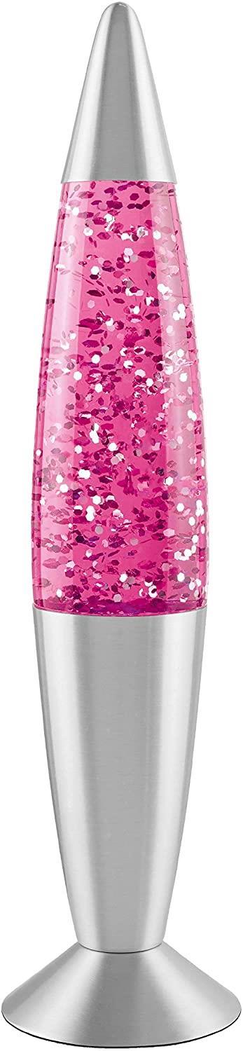 Global Gizmos 16 Inches Tall Pink Glitter Lamp- 48620