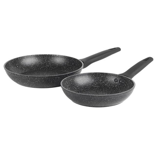 Russell Hobbs Black Marble Collection 2-Piece Non-Stick Frying Pan Set- 20/24cm