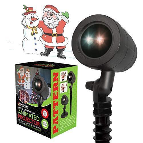 Outdoor Animated LED Projector - Snowman and Santa