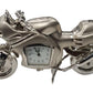 Miniature Clock Silver Bike Solid Brass IMP1046S - CLEARANCE NEEDS RE-BATTERY