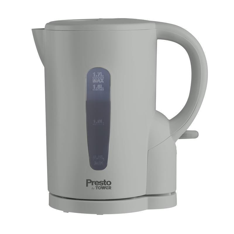 Tower Presto Grey Jug Kettle And 2 Slice Toaster Set