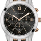 Bulova Men's Silver Stainless-Steel Quartz Dress Watch 98A153