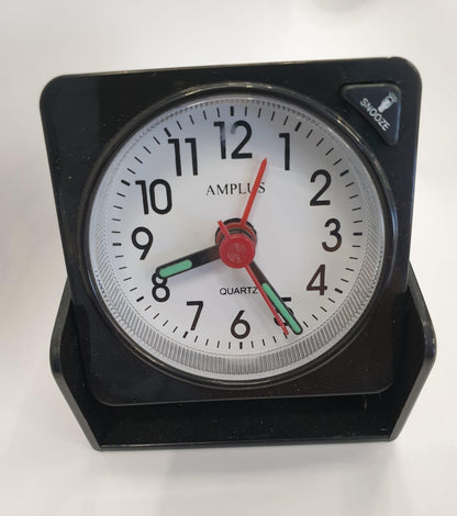 Amplus Bedside Travel Foldable Analogue Alarm Clock RV-0300 Available In Multiple Colours