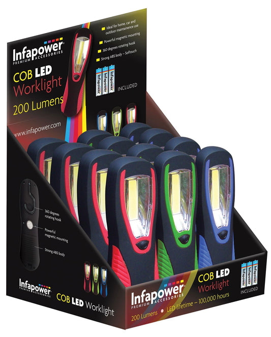 Infapower COB LED Torch 200 Lumens (Pack of 12)