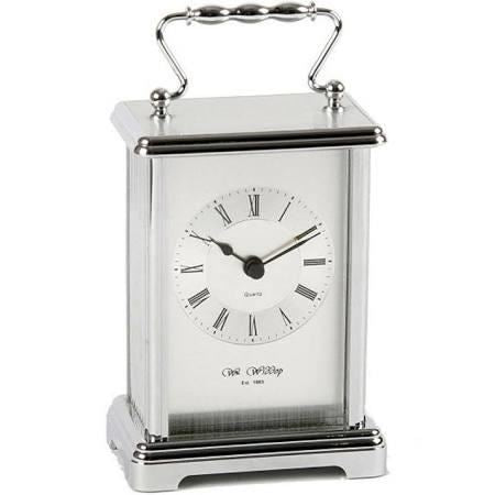 Wm Widdop Silver colour Carriage Clock