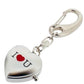 Imperial Key Chain Clock I Love U Heart Silver IMP739