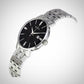 Bulova 96b244 Mens Classic Black Dial Stainless Steel Quartz Watch