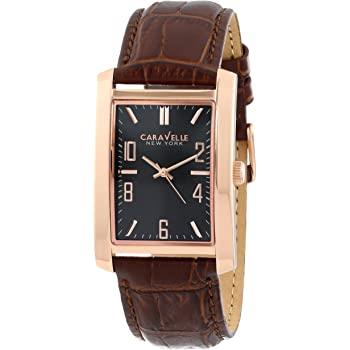 Caravelle New York Men's Analog Display Japanese Quartz Brown Watch 44A104