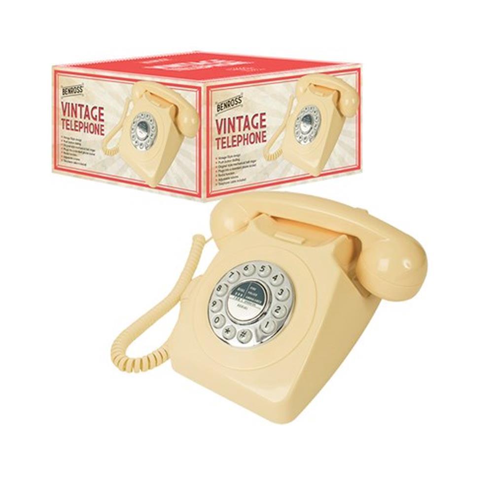 Benross Classic Retro Vintage Telephone Cream- 44530