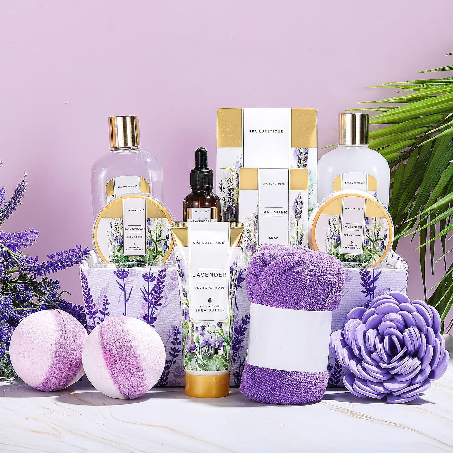 Spa Luxetique 12pcs Lavender Bath Gift Set For Women