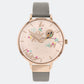Sara Miller Rose Gold Chelsea Birds In Moon Dial Mink Leather SA2004