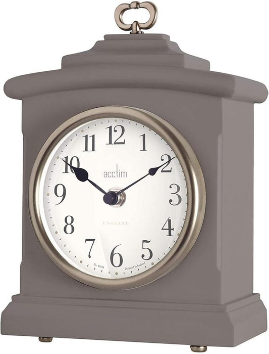 ACCTIM 'Heyford' Mantle Clock in Warm Grey 33856