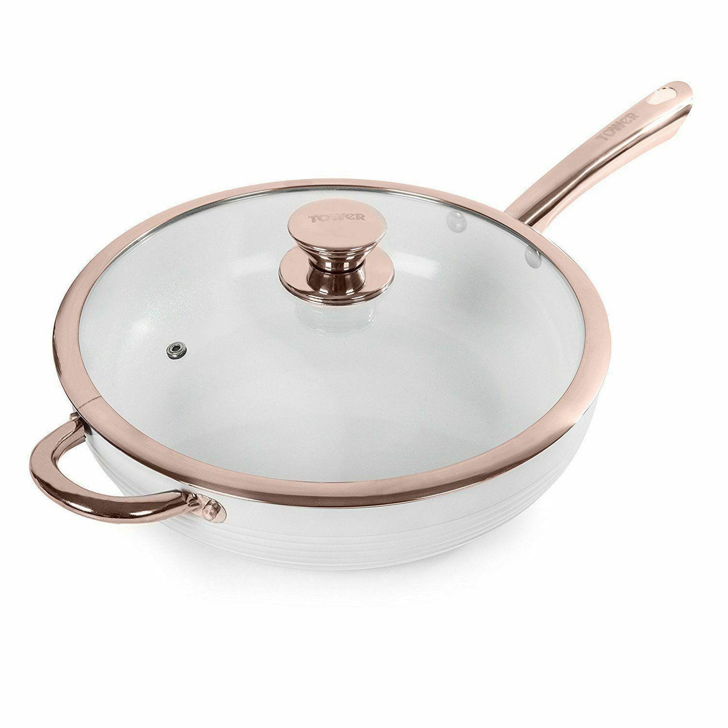 Tower Linear 28cm Multi Pan Rose Gold/White