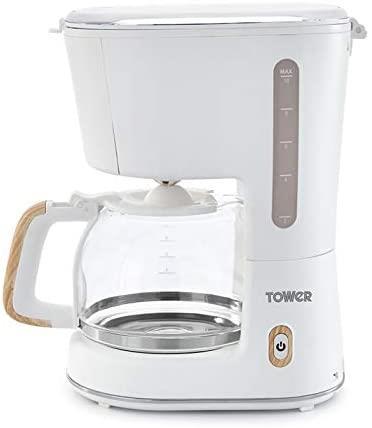 Tower Scandi 900w 1.25L Coffee Maker White