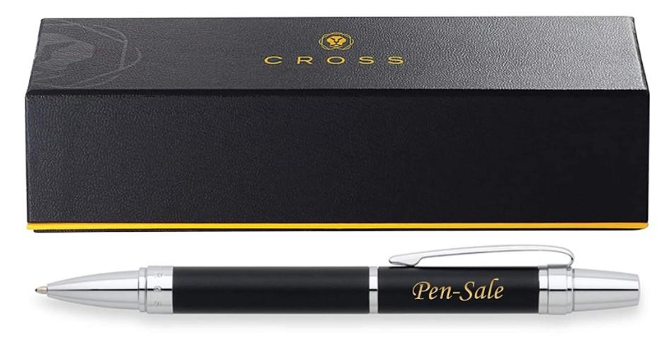 Cross Nile Satin Chrome Ball Pen - Black