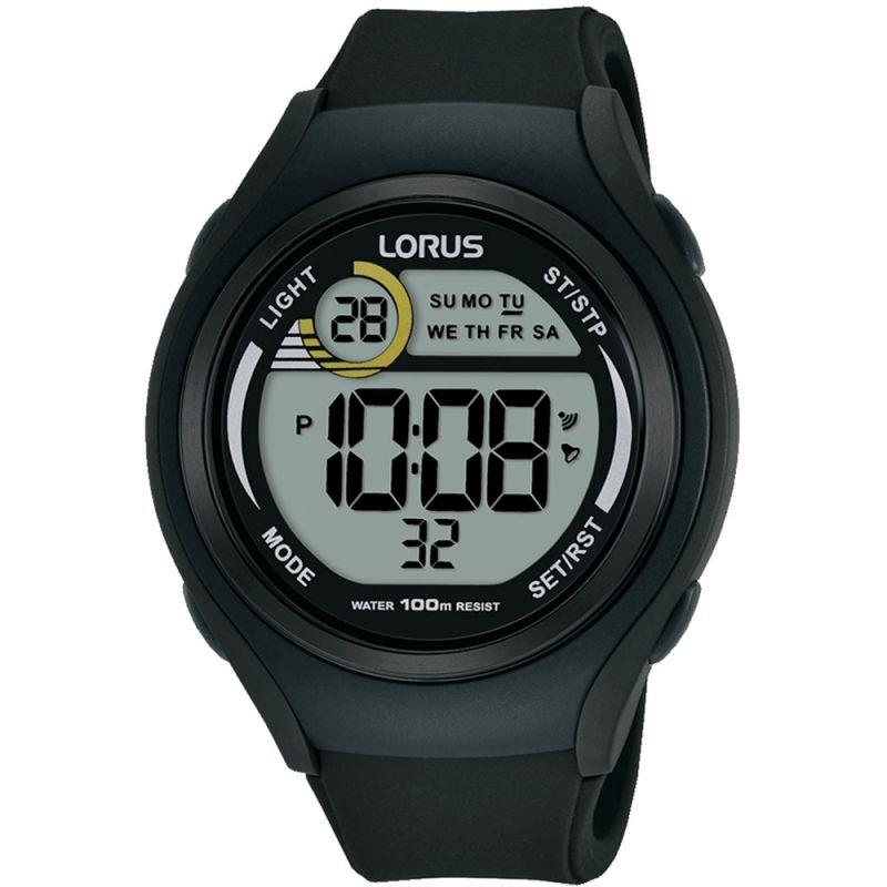 Lorus Unisex Digital Quartz Watch with Silicone Strap R2373LX9