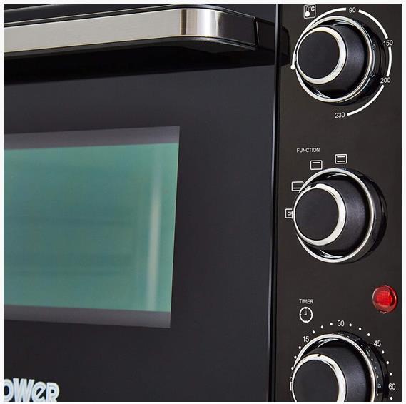 Tower T14043 Mini Oven, Black/Silver Accents, 23L