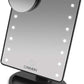 Carmen Noir LED illuminated Mirror Magnifying Mirror, Touch Panel Control, Black