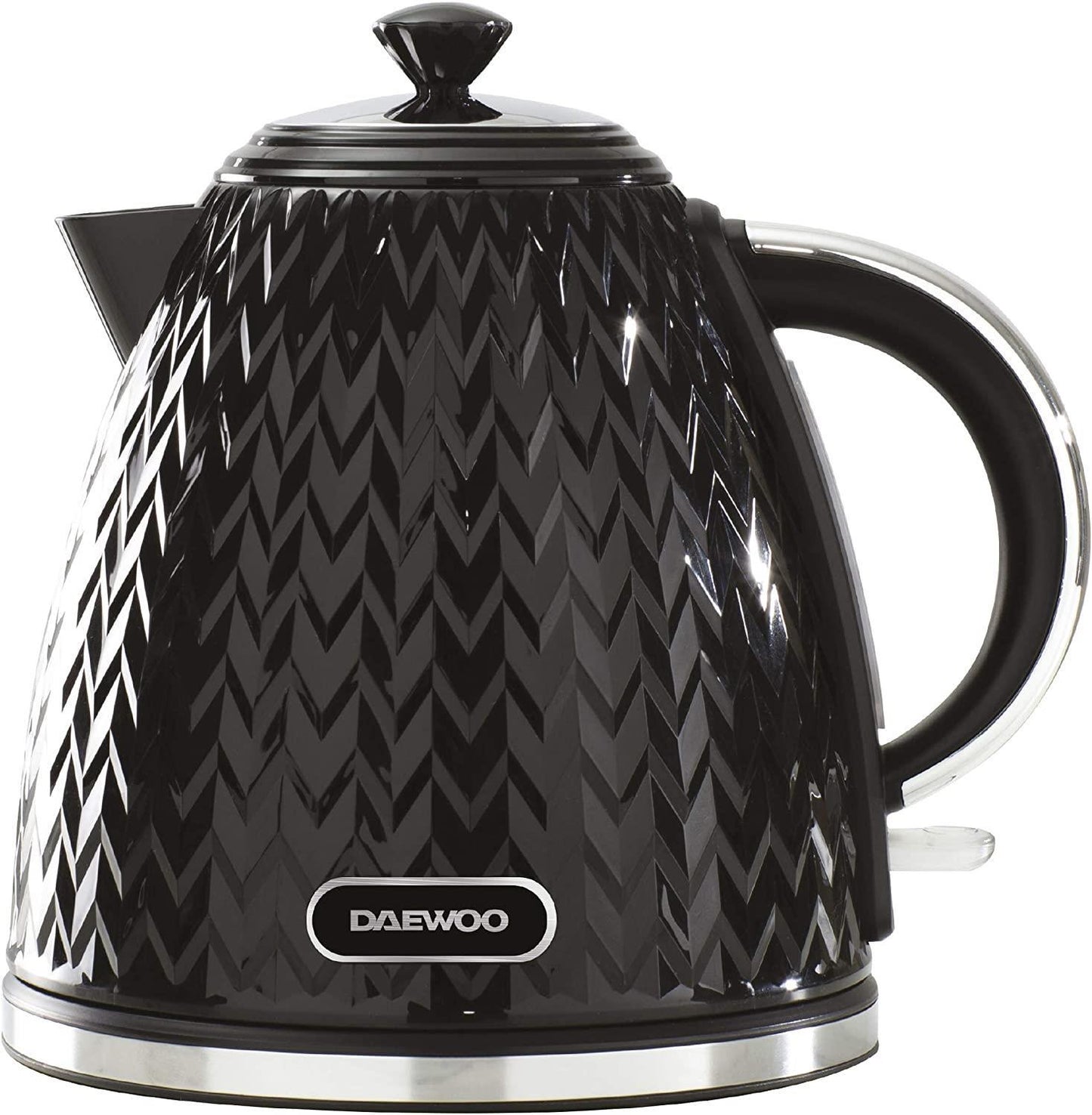 Daewoo Argyle Black Kettle Toaster Set