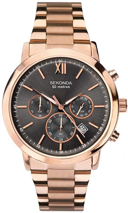 Sekonda Mens Chronograph Quartz Watch With Stainless Steel Strap 1210