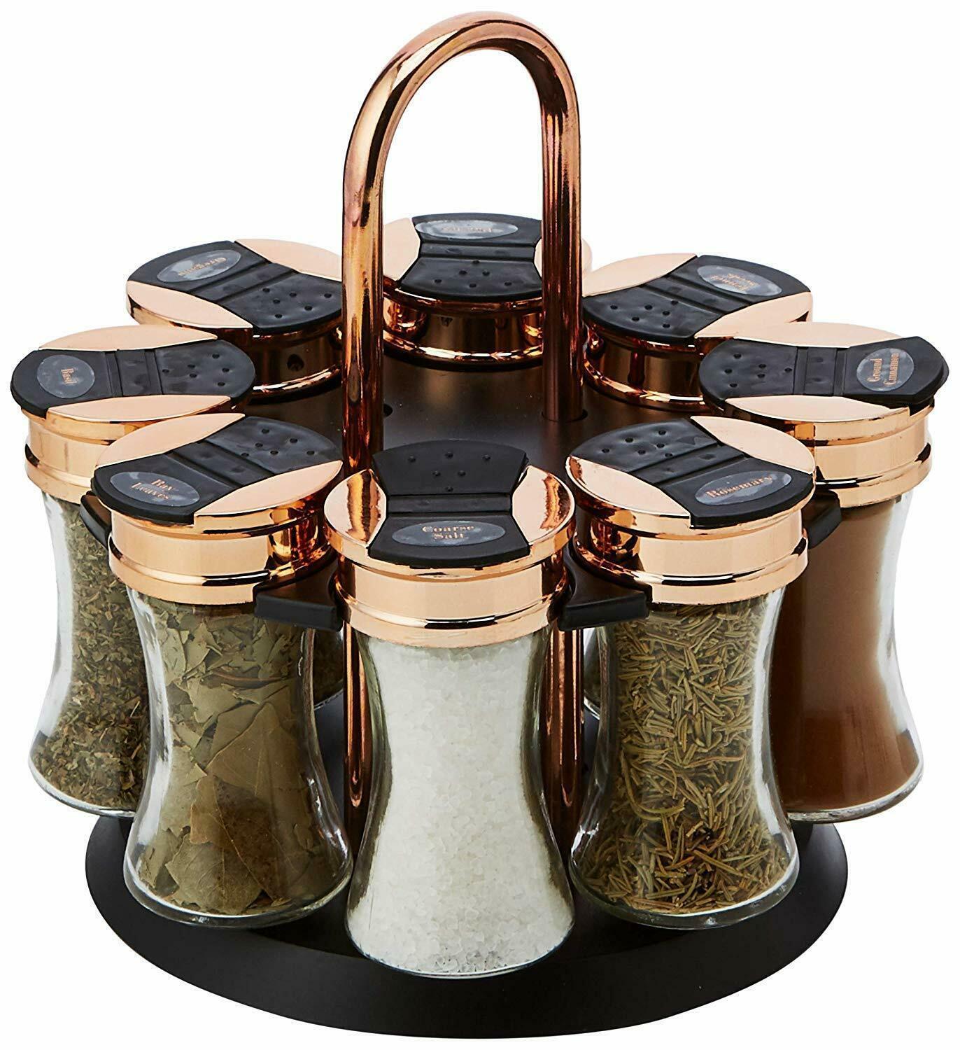 Tower Rotating Spice Rack with 8 Jars