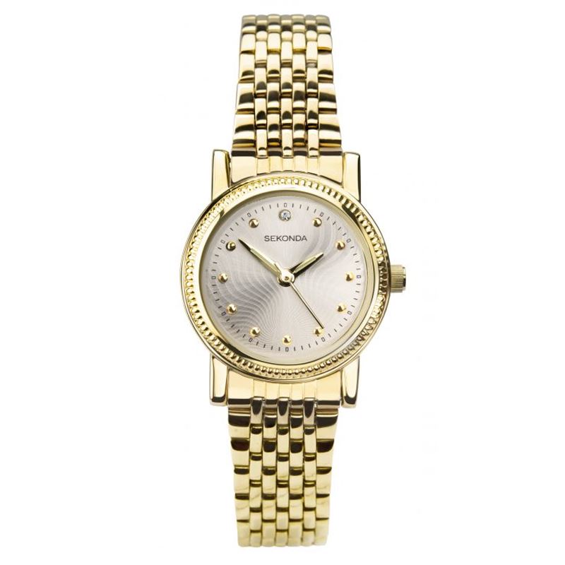 Sekonda Ladies Fashion Designer Gold Bracelet Watch 2700