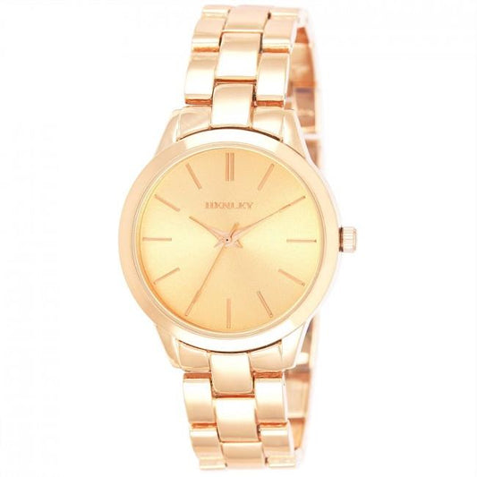 Henley Womans Sleek Rose Gold  Modern Bracelet Watch - H07291.44