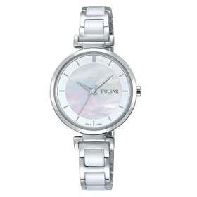 Pulsar Ladies Fashion Silver And White Bracelet Watch Ph8269x1