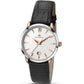Accurist Ladies Classic Date Black Leather Strap Wristwatch 8073