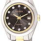 Citizen Ladies Bling Eco-drive Dated Black Dial With Two Tone Stainless Steel Bracelet Watch Ew0454-50e