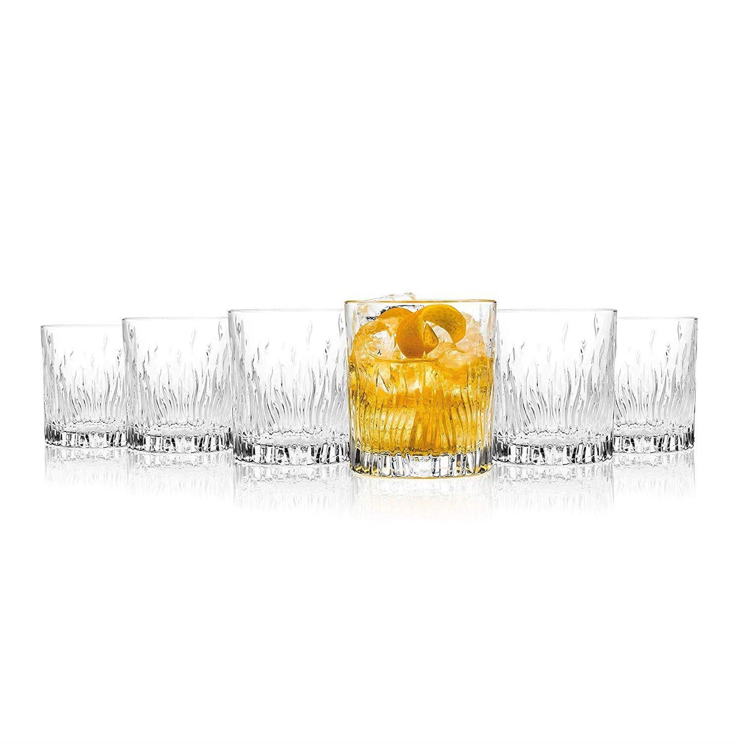RCR Fire Crystal Short Whisky Water Tumblers Glasses, 240 ml, Set of 6